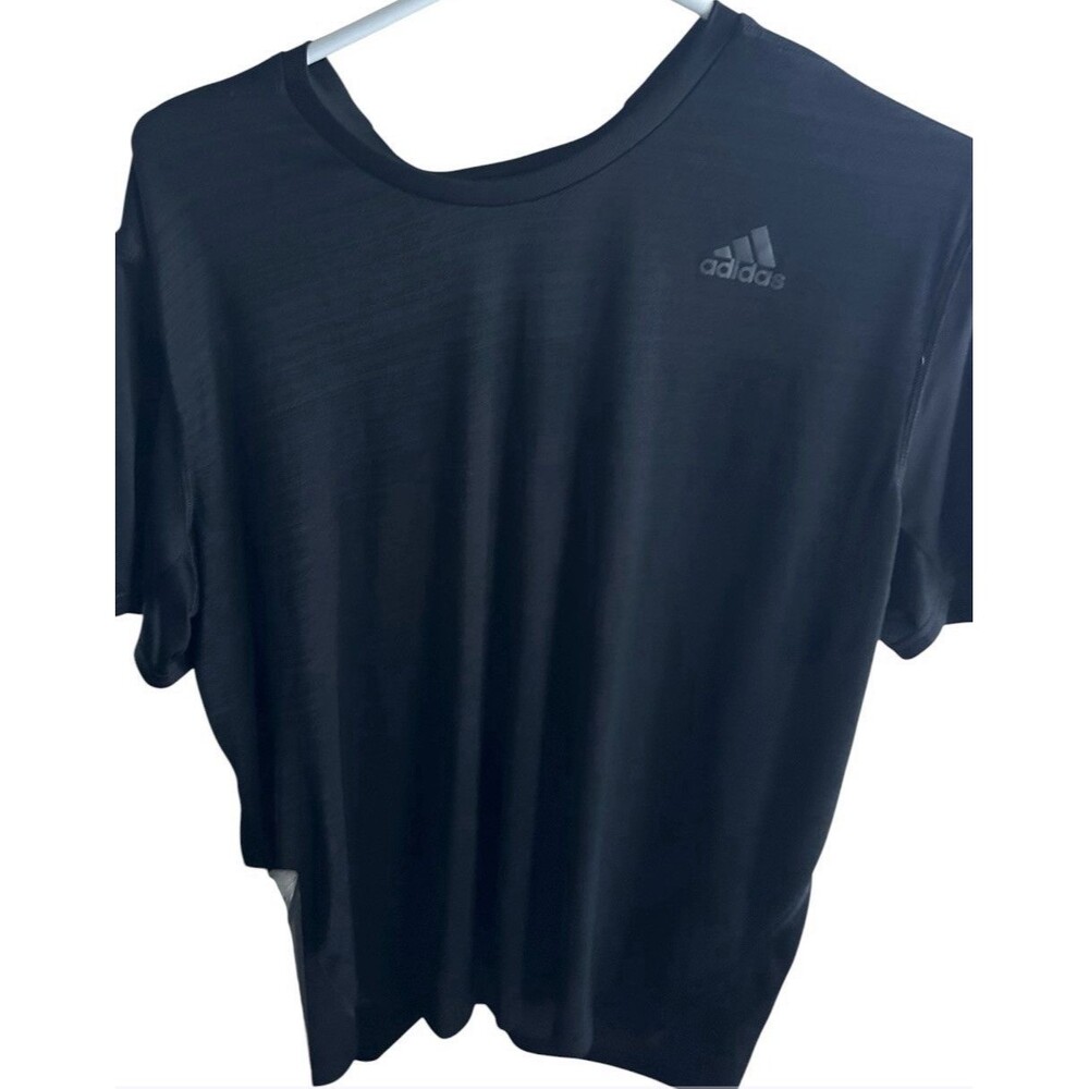 adidas Climalite Energy Running Men's Black Crew Neck Tee Shirt XL